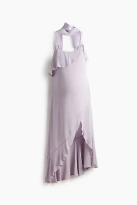 MAMA Flounced Chiffon Dress with Scarf