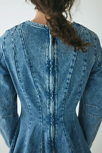 Robe en denim avec jupe évasée