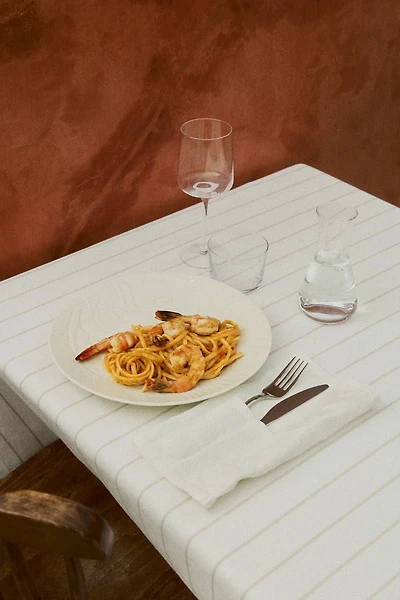 Large textured porcelain serving plate