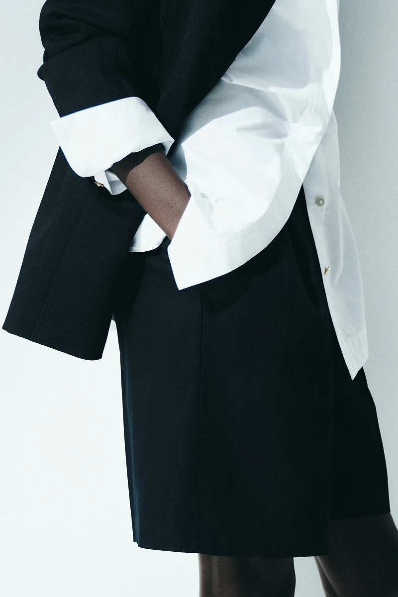 Short chic en lin mélangé