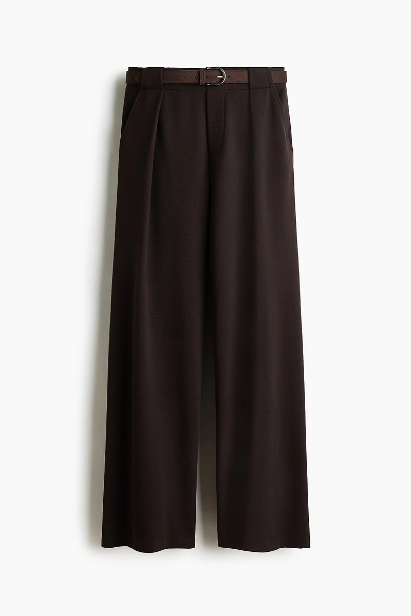 Belted Ponte Pants