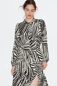 Long Puff-Sleeved Dress
