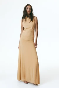Gathered Mesh Dress