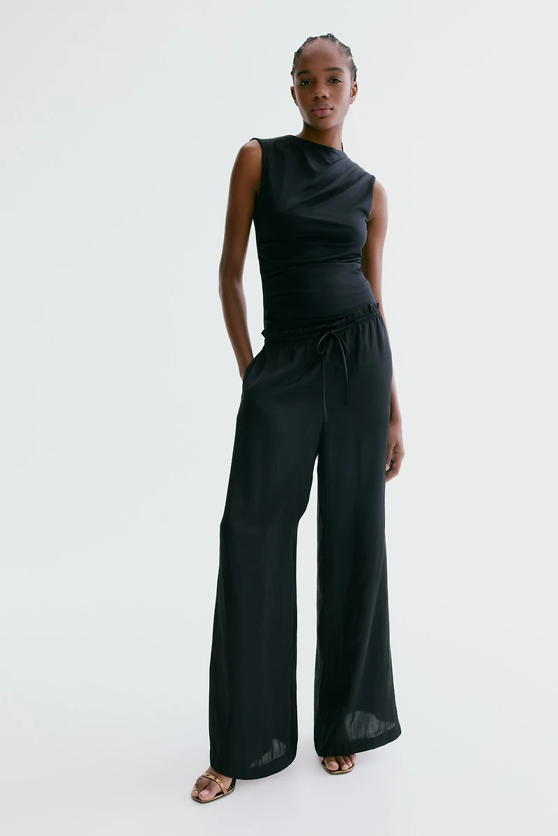 Satin Drawstring Pants