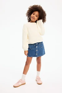 Jupe trapèze en denim