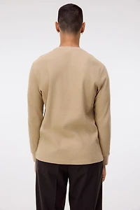 Slim Fit Waffled Jersey Shirt