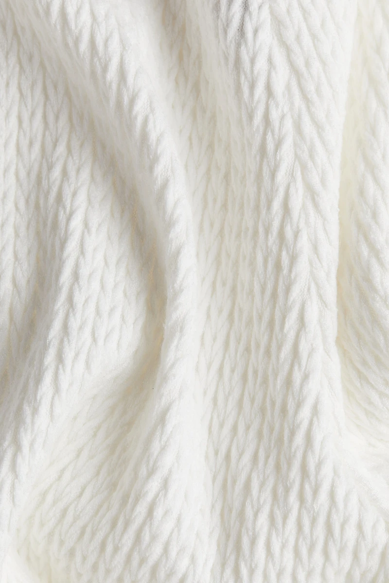 Flared Cable-Knit-Look Pants