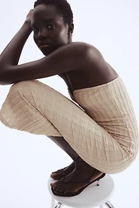 Textured Jersey Bandeau Dress