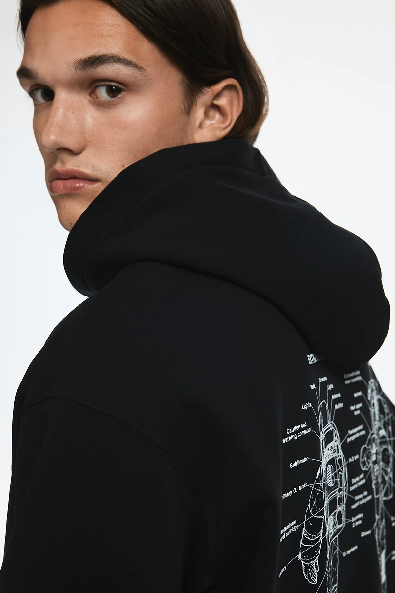 Kangourou ample avec inscription