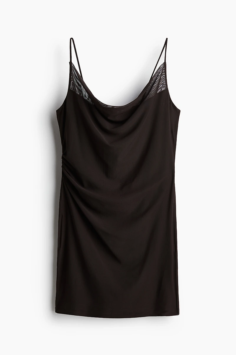 Draped Mesh Dress