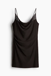 Draped Mesh Dress