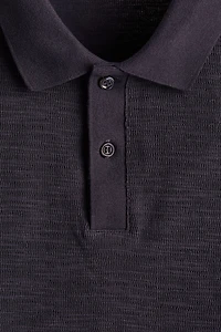 Slim-Fit Jacquard-Knit Polo Shirt