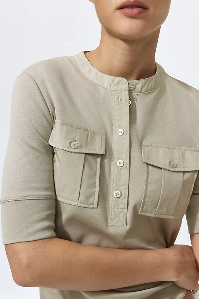 Pima Cotton Henley Shirt