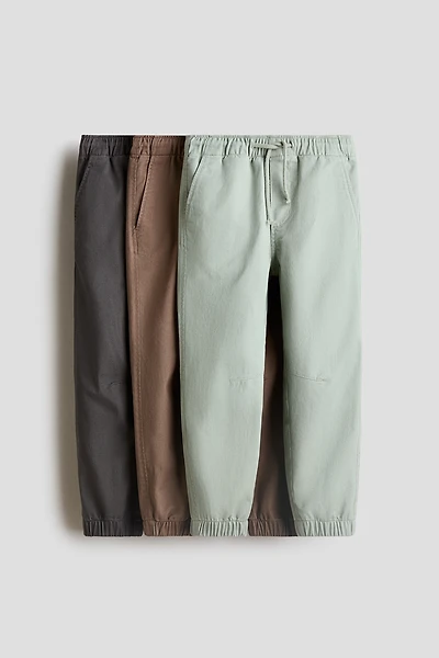 3-Pack Cotton Twill Joggers