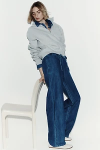 Denim Drawstring Pants