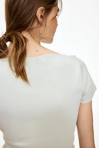 Boat-Neck Cotton Top
