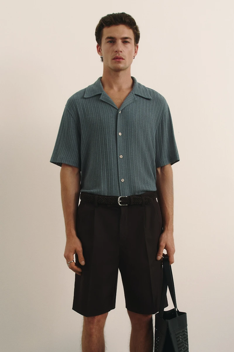 Relaxed-Fit Twill Bermuda Shorts