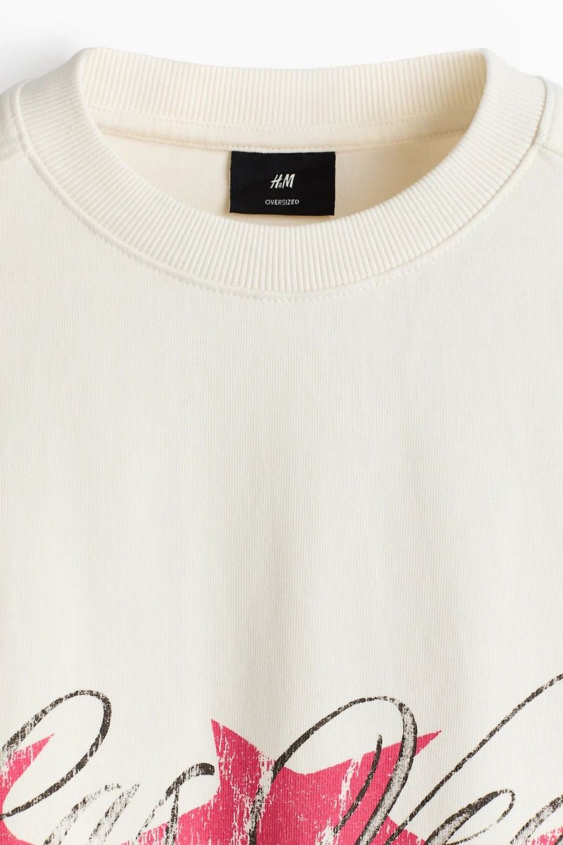 Oversized Printed Cotton T-Shirt