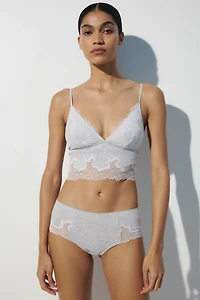2-Pack Lace-Trimmed Cotton Hipster Briefs