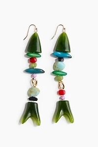 Fish-Shaped Dangle Earrings