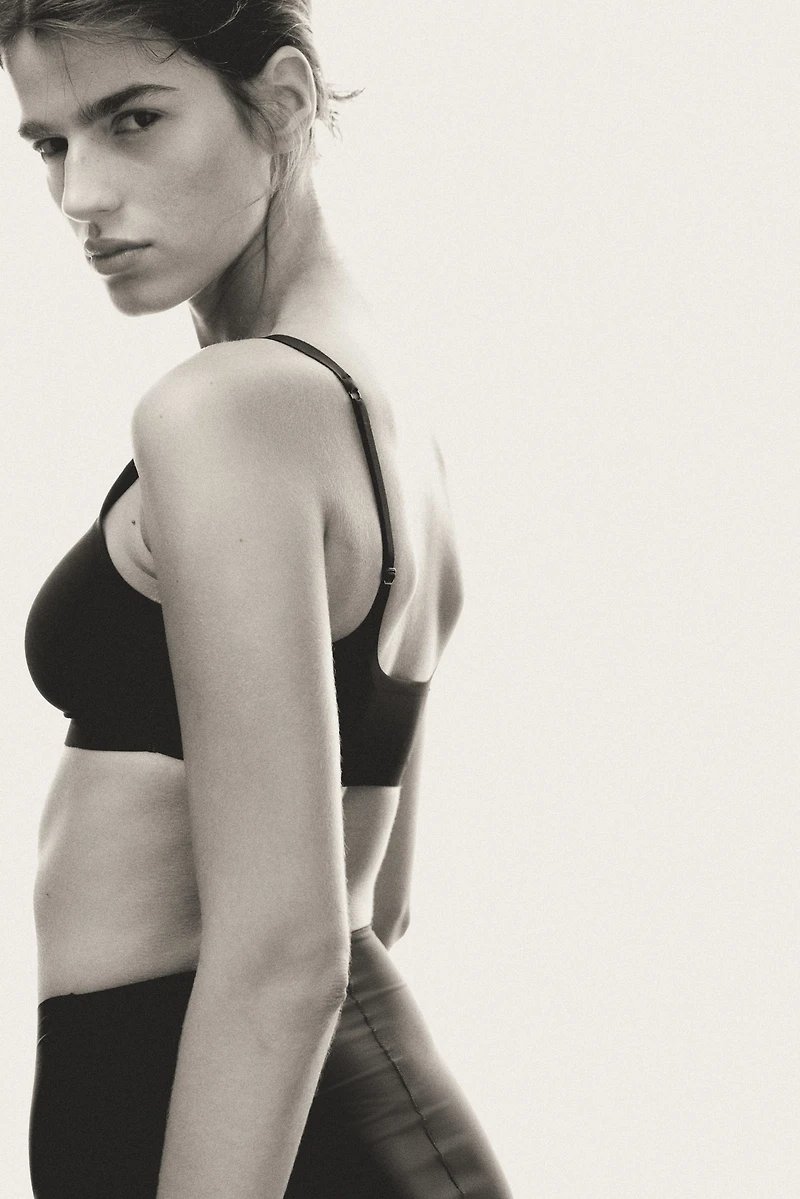 Padded Soft-Cup Microfiber Bra