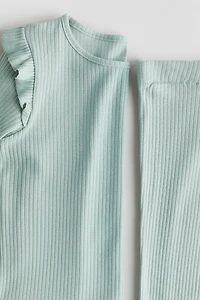 2-Piece Ribbed Cotton Set