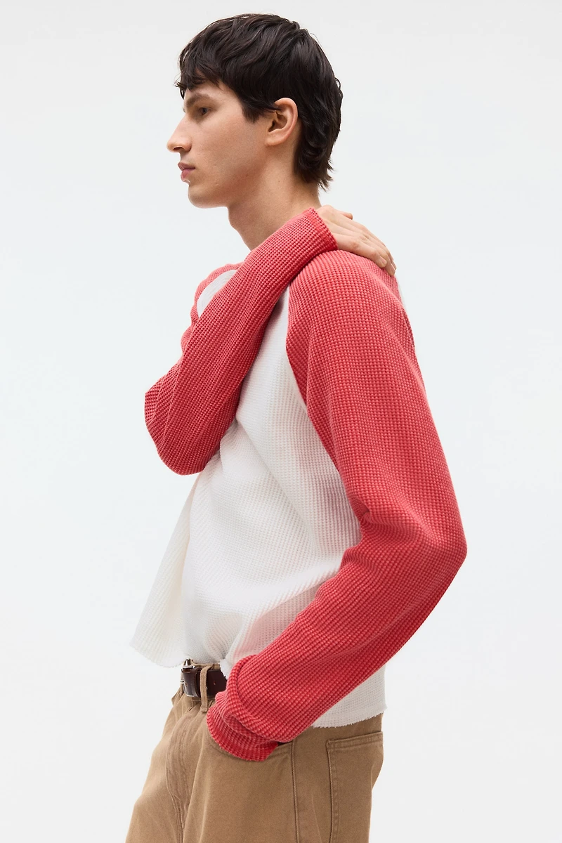 Regular-Fit Waffled Jersey Shirt