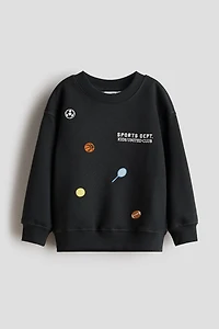 Printed crew-neck sweatshirt