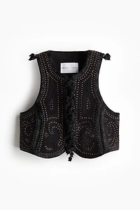 Embroidered Canvas Vest