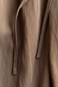 Tie-Detail Balloon-Leg Pants