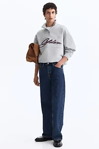 Chandail en molleton décontracté à col fermeture