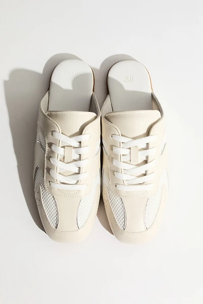 Mules style espadrilles en cuir