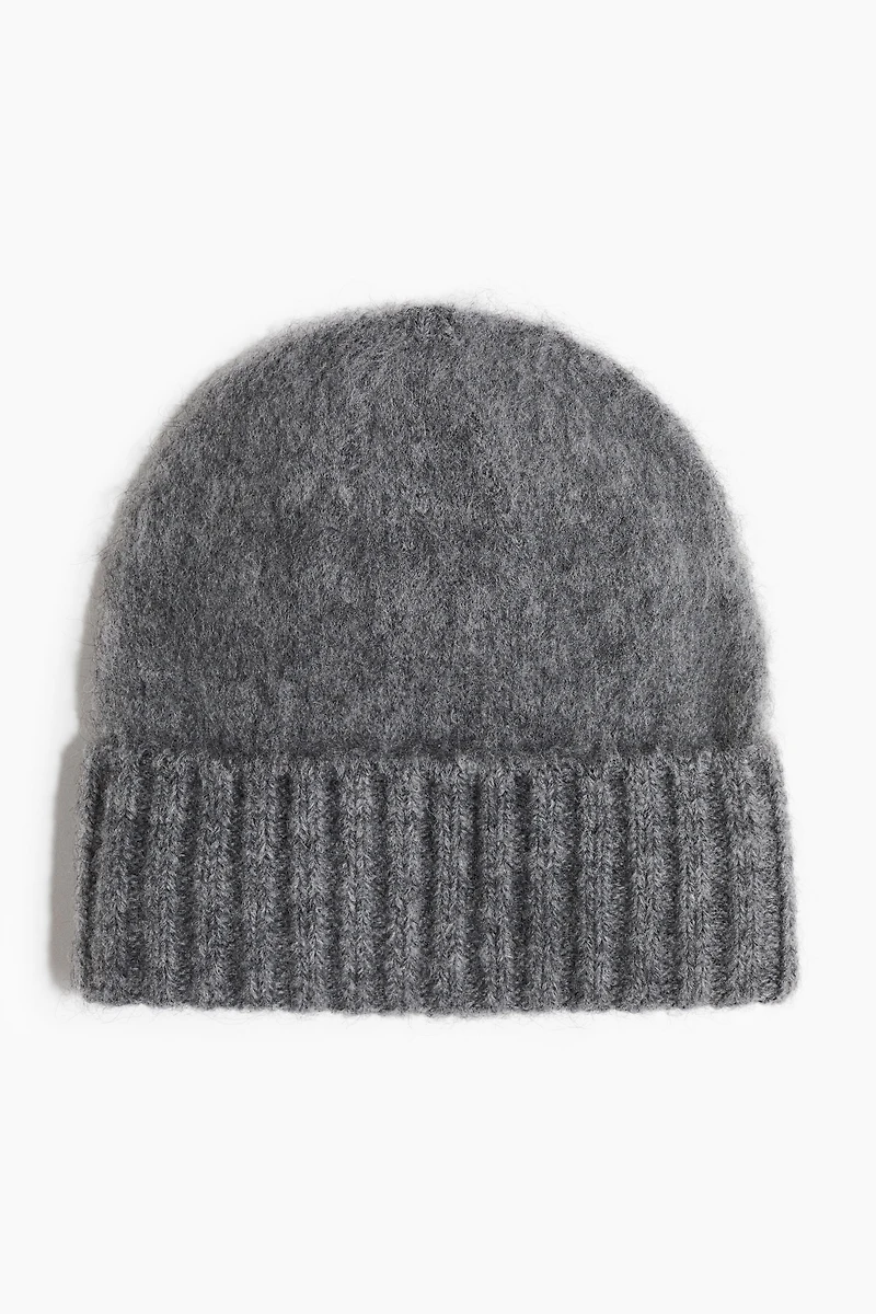 Fuzzy Wool-Blend Beanie