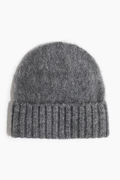 Fuzzy Wool-Blend Beanie