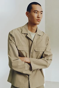 Chemise ample en coton avec col cubain