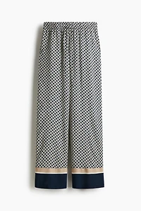 Wide-cut Pull-on Pants