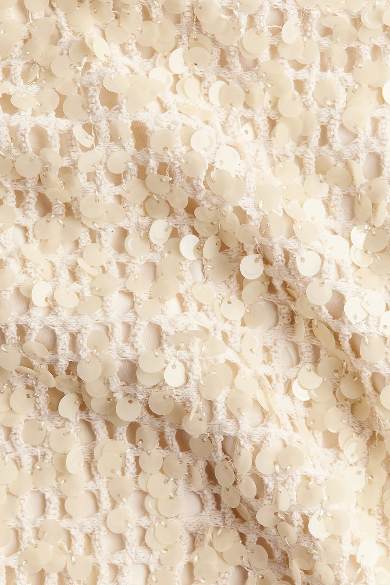 Sequined Mesh Skirt