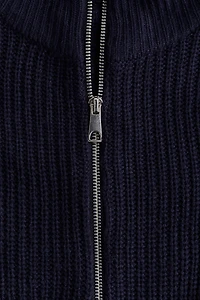 Chunky-Knit Half-Zip Sweater