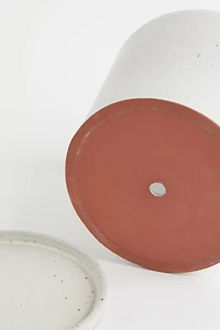 Pot de fleurs avec soucoupe