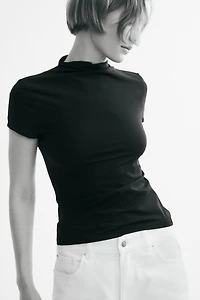 Stand-Up Collar Ponte Top