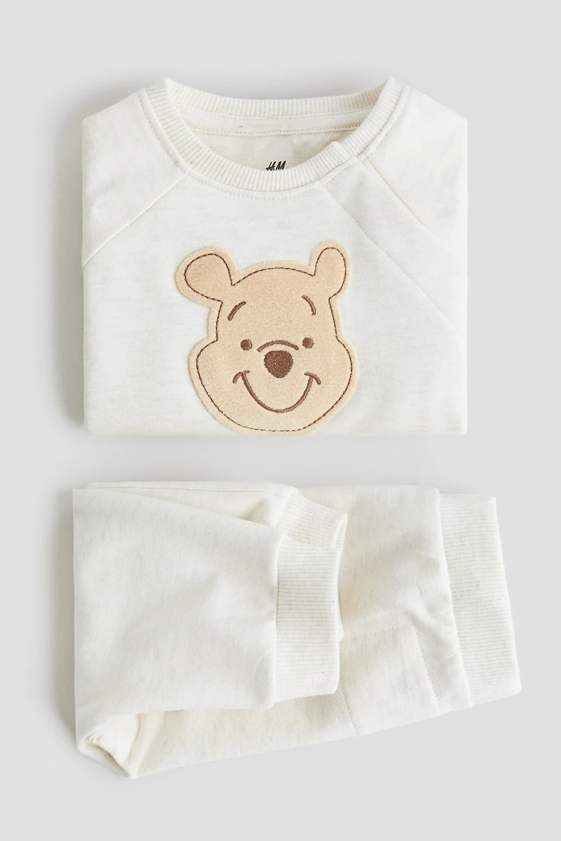 2-Piece Appliquéd Sweatsuit