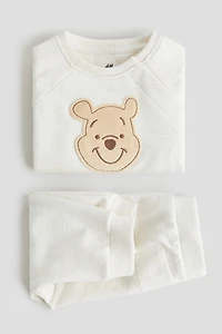 2-Piece Appliquéd Sweatsuit