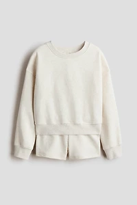 2-Piece Sweatshirt and Sweatshorts Set