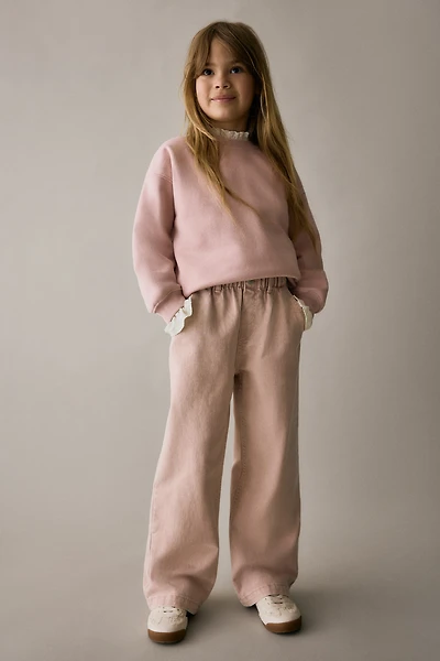 Wide Leg Paper-bag Jeans