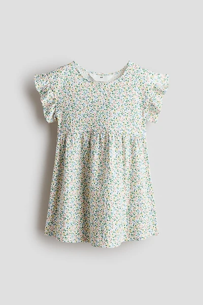 Robe à manches volants en coton