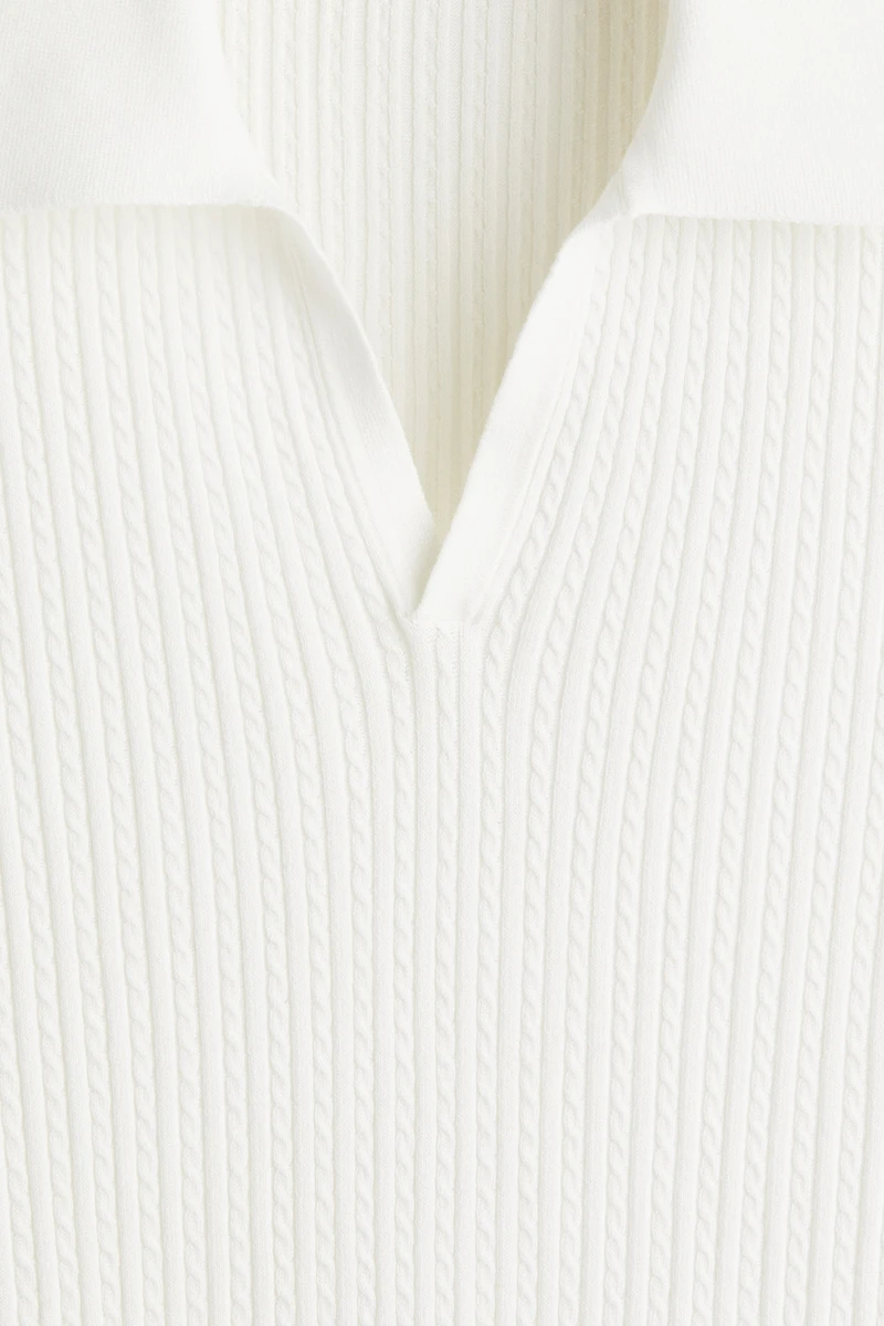 Polo classique en tricot torsadé