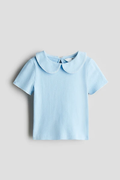 Haut en coton avec bord picots