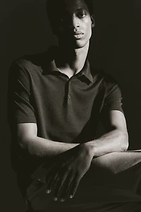 Slim Fit Wool Polo Shirt