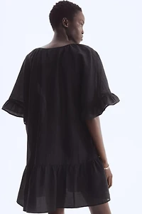 Tie-Detail Tunic Dress