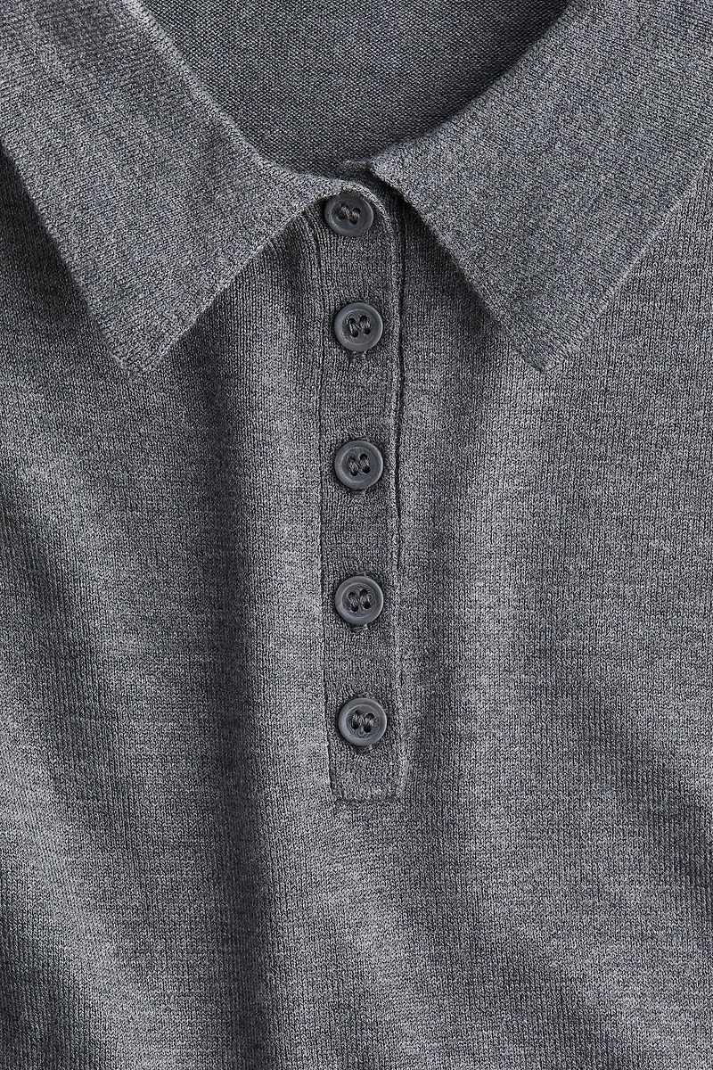 Fine-knit Polo Shirt